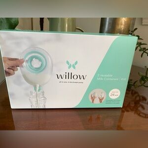 Willow Pump Reusable Breast Milk Containers, 2 Count in1-Pack 24mm - NIB 4oz